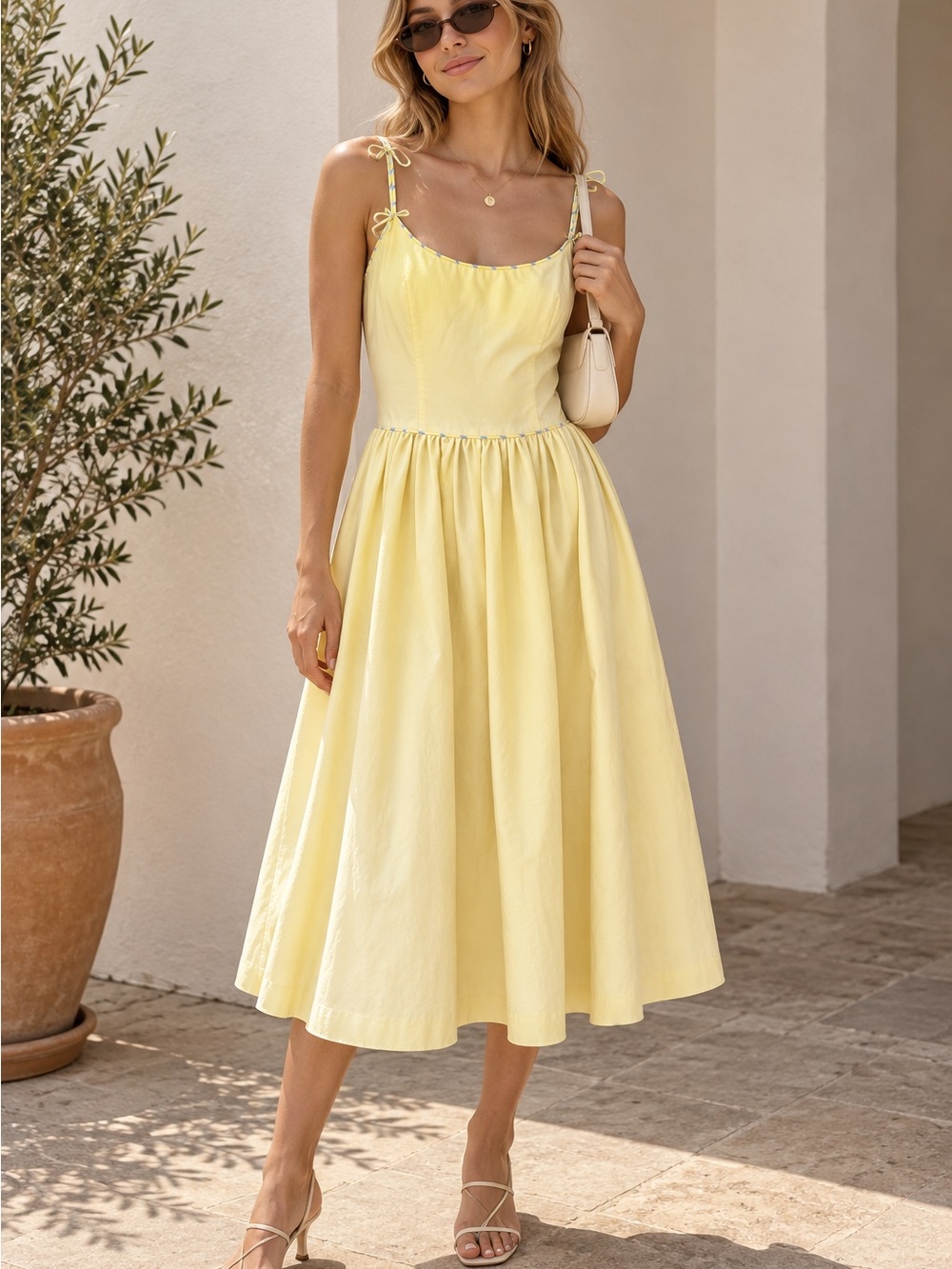 NWT Vintage Rugby Ralph Lauren Mack Mulberry Cami Sundress - Yellow Size 10
